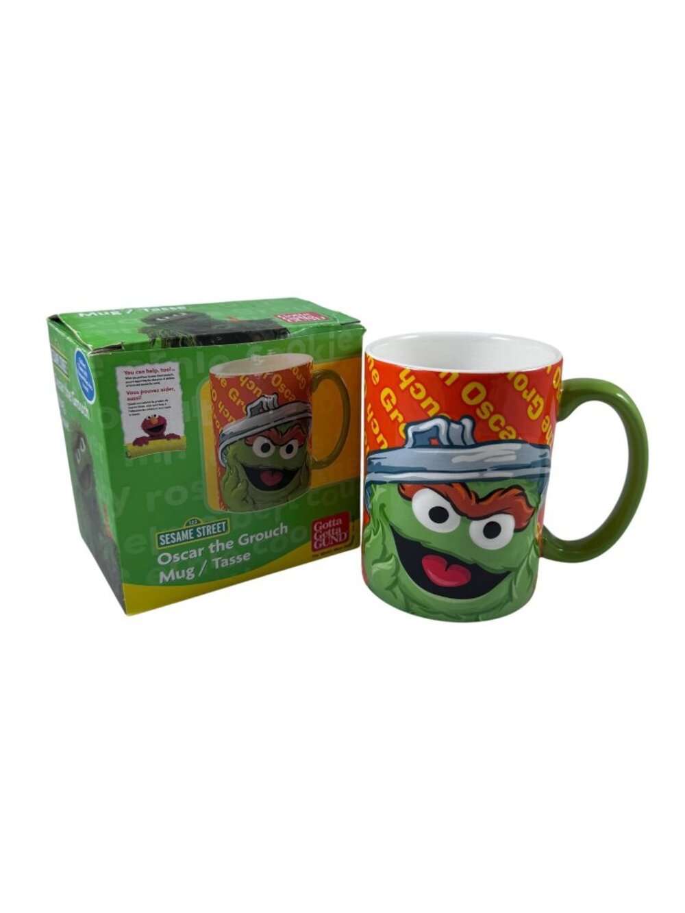 Oscar the Grouch Mug Sesame Street Gund Vintage Unused in the Box